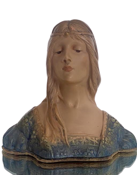 Georges Coudray, Buste de la Princesse Maleine, Maeterlick, terracotta art nouveau 