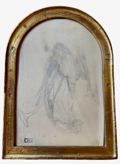 Camille-Auguste Gastine, Ange de l'Apocalypse, Durer dessin sur calque 19e
