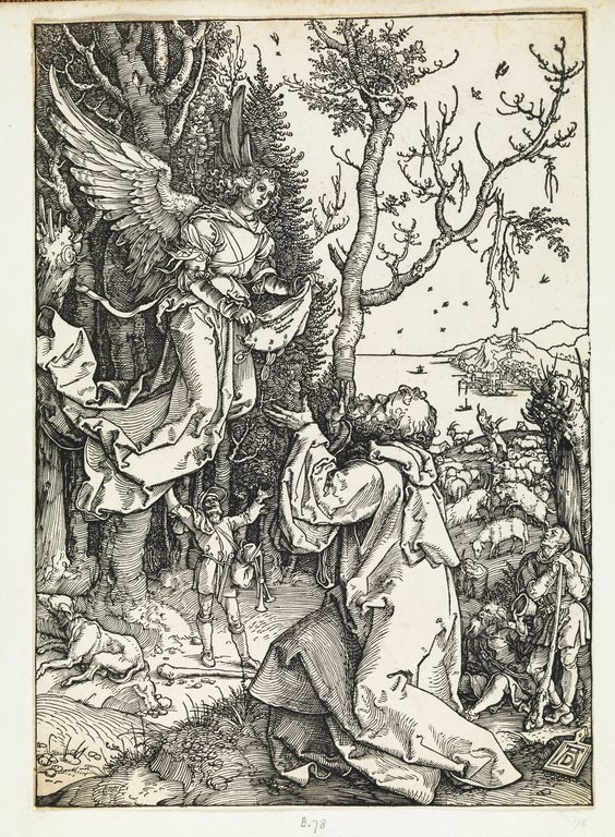 Joachim et l'ange,Dürer, Albrecht, Musée du Louvre, Département des Arts graphiques