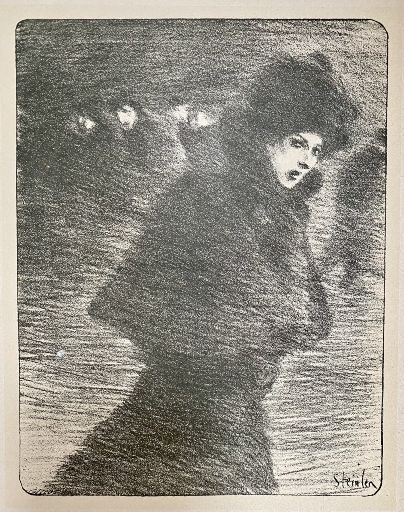 Litho Steinlen, une femme qui passe, 1900