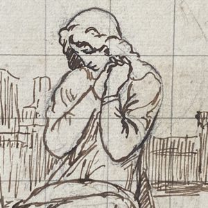 Lamentation, Jules Élie Delaunay, Nantes, dessin 19e,