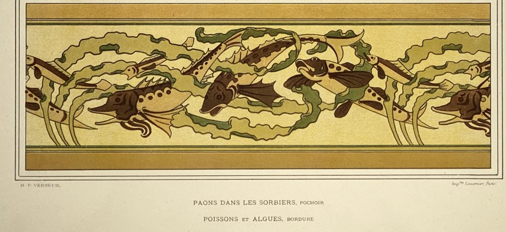 Maurice Verneuil, L'Animal dans la Décoration, zincographie, art nouveau, frise de poisson, monde marin, mathurin méheut jpeg