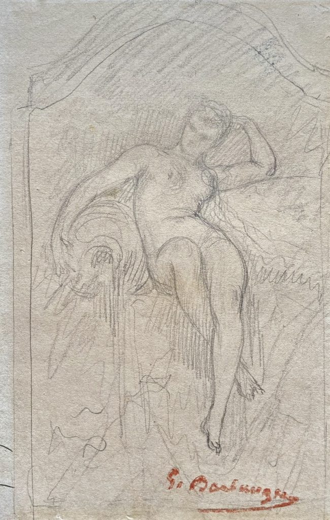 Gustave Boulanger, dessin de femme nue