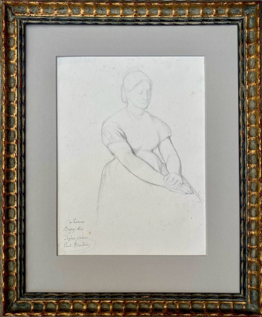 Paul Flandrin, dessin portrait de femme