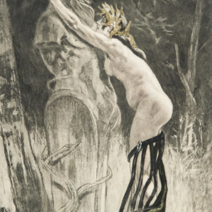 Félicien Rops, Hommage à Pan, Curieuse