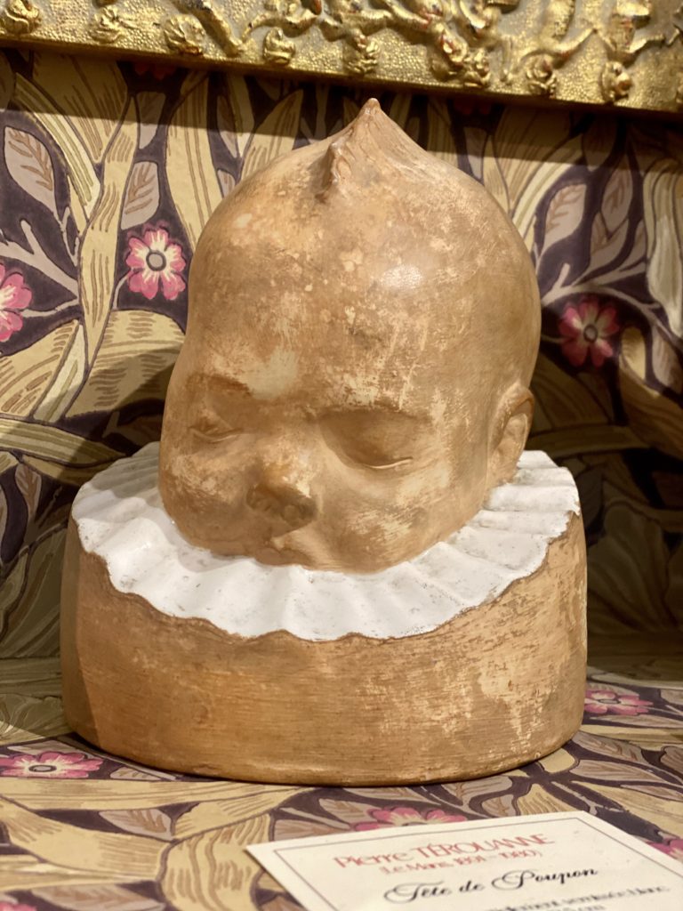 Jospeh Rulot - La Légende, fusain Pierre Térouanne - Tête de Poupon terracotta