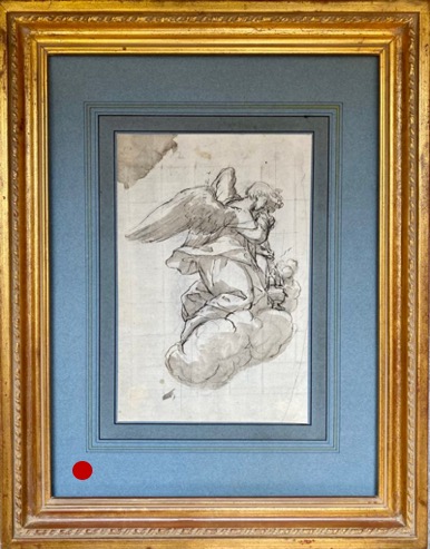 Gaulli ANGE dessin italien ancien