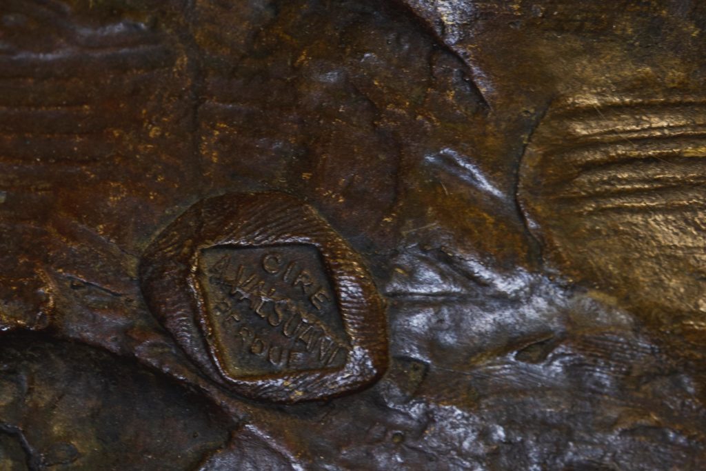 cachet fondeur Valsuani bronze Auguste Morisot, Portrait de Pauline