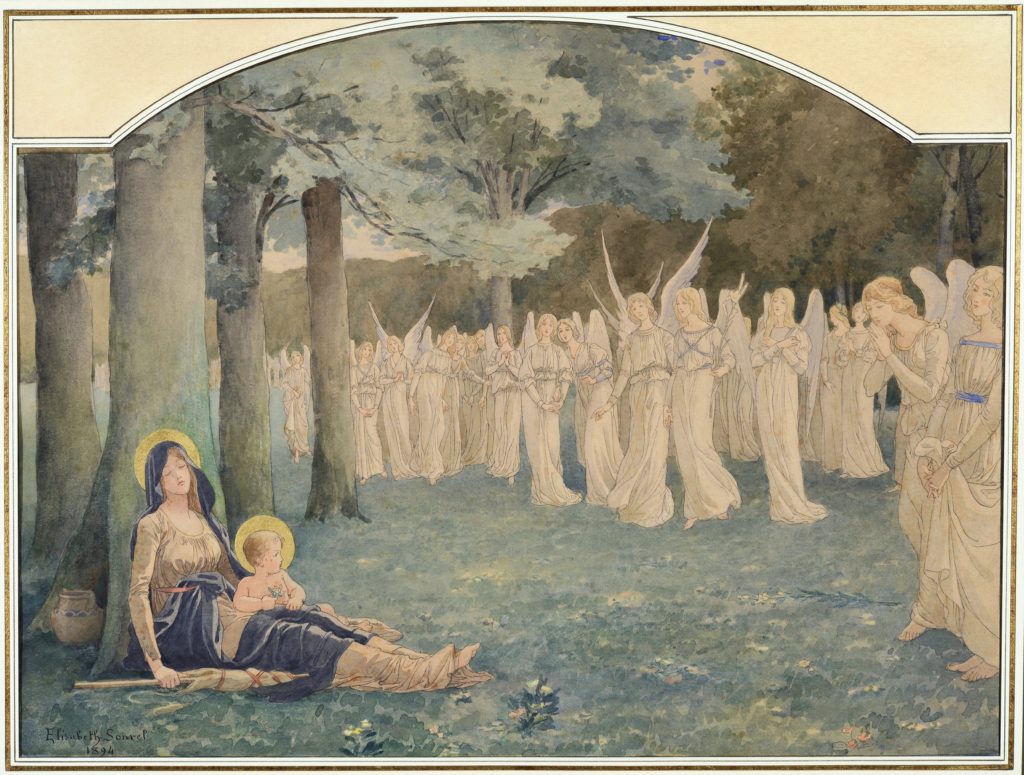 Elisabeth Sonrel Le sommeil de la Vierge 1894 2 Von Hoesslin, vierge au papillon