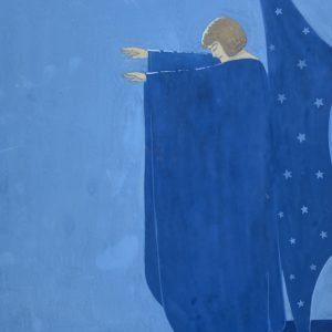 Paix bleue - dessin art nouveau