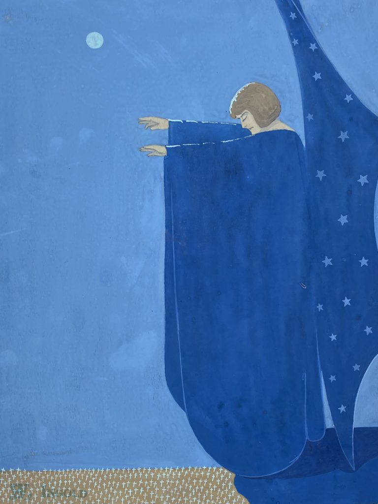 Paix bleue - dessin art nouveau