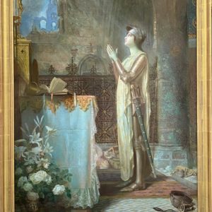 Auguste Raynaud, Jeanne d'Arc en prière, huile sur toile