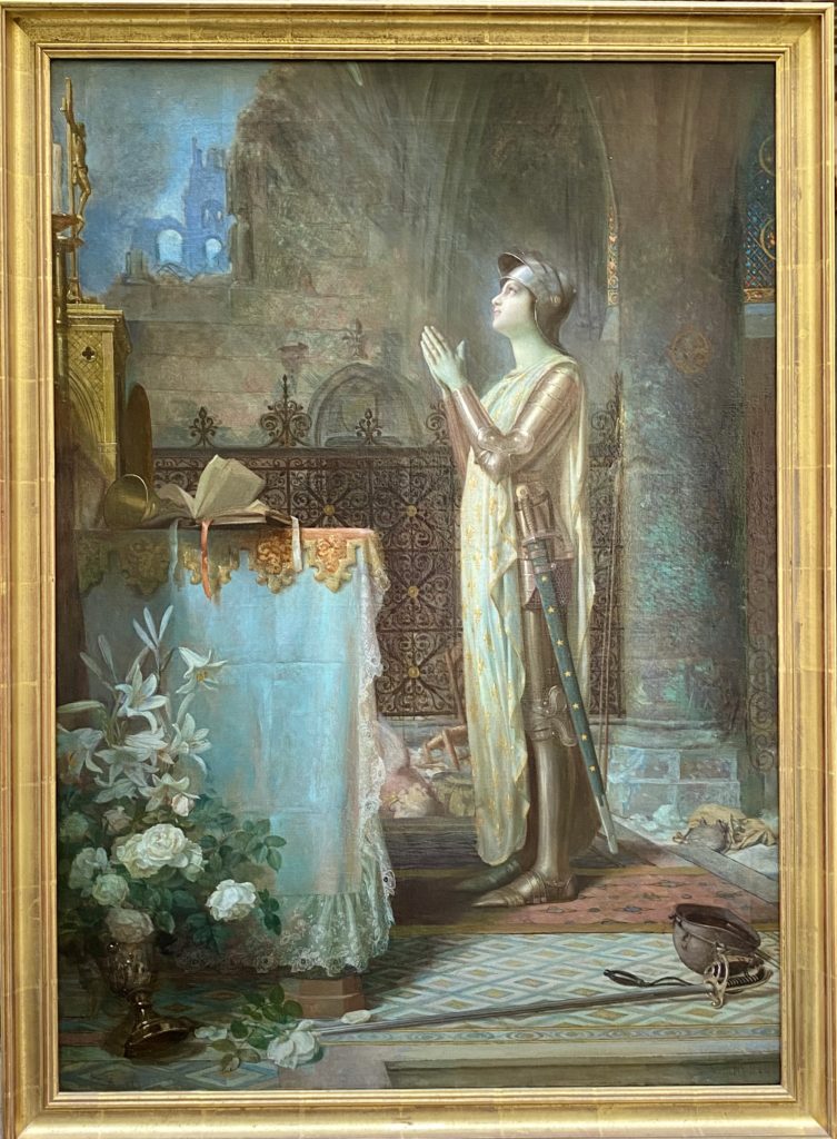 Auguste Raynaud, Jeanne d'Arc en prière, huile sur toile