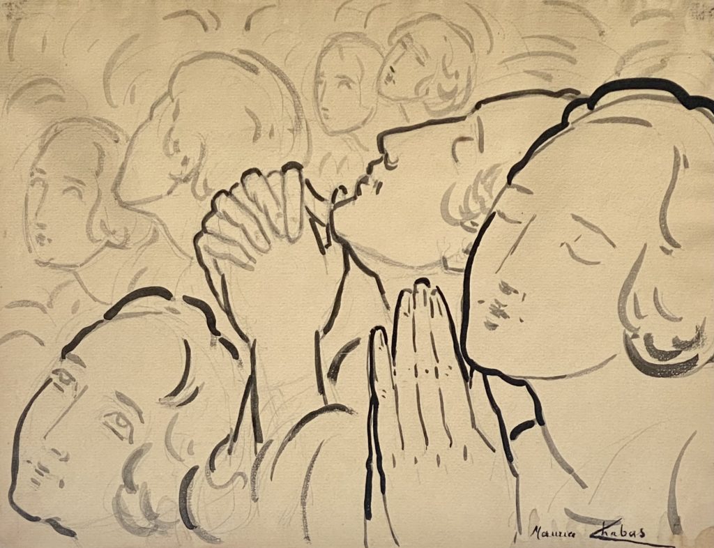 Maurice Chabas Anges en priere