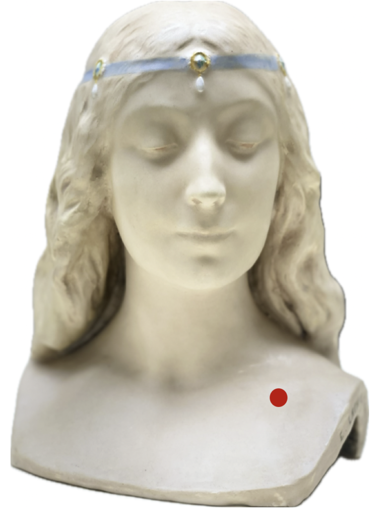 stile liberty Tête de princesse symboliste Lachenal daillon